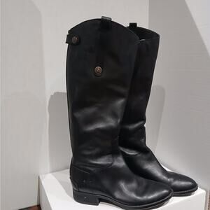 Sam Edelman.-Penny- Knee-high Leather Riding Boots - Black. 7M